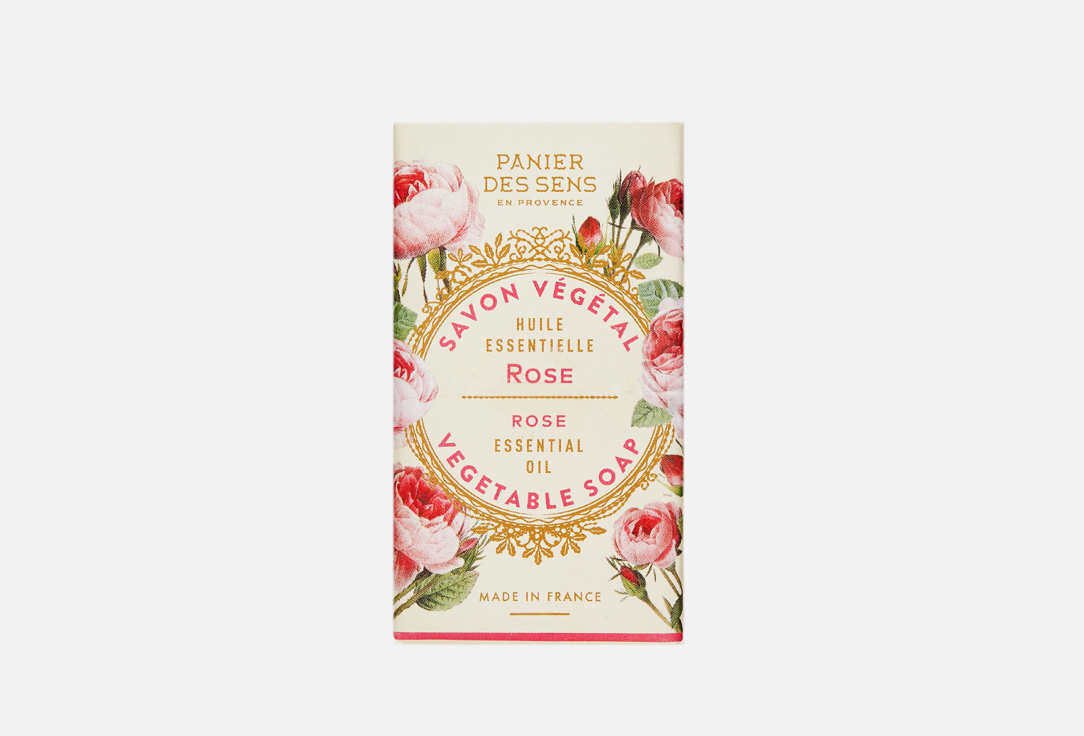 

Мыло PANIER DES SENS, ESSENTIALS Vegetable soap bar Rose 150 г