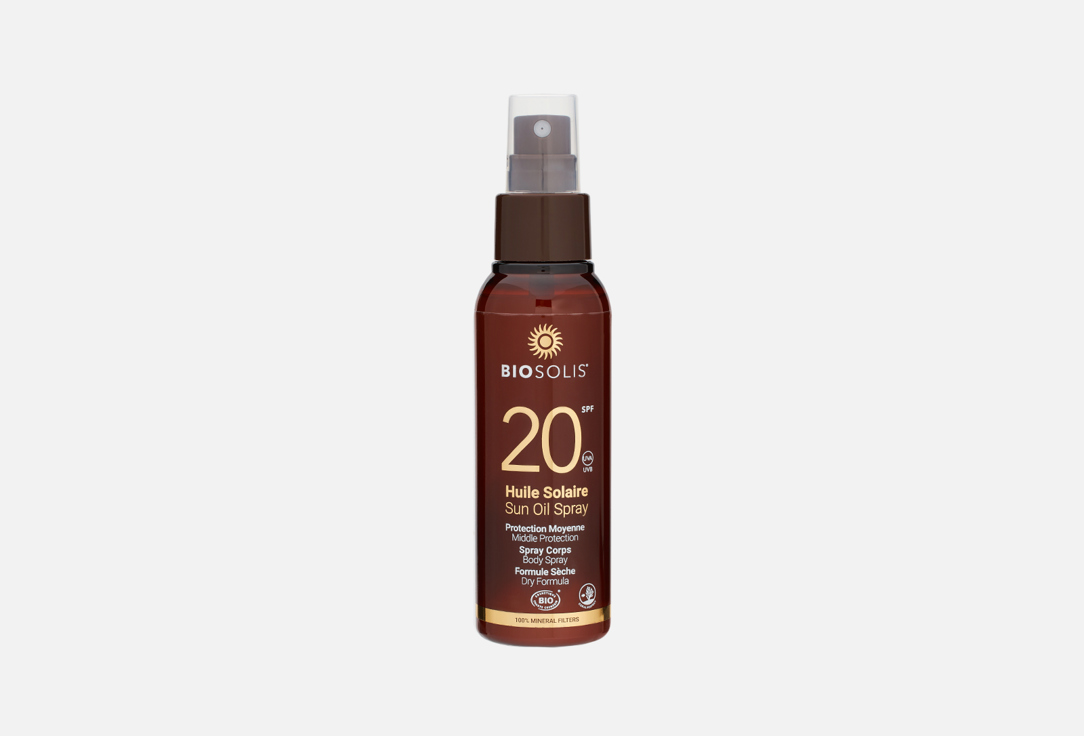 Солнцезащитное масло-спрей для тела и волос SPF 20 Biosolis Sun Oil Spray 