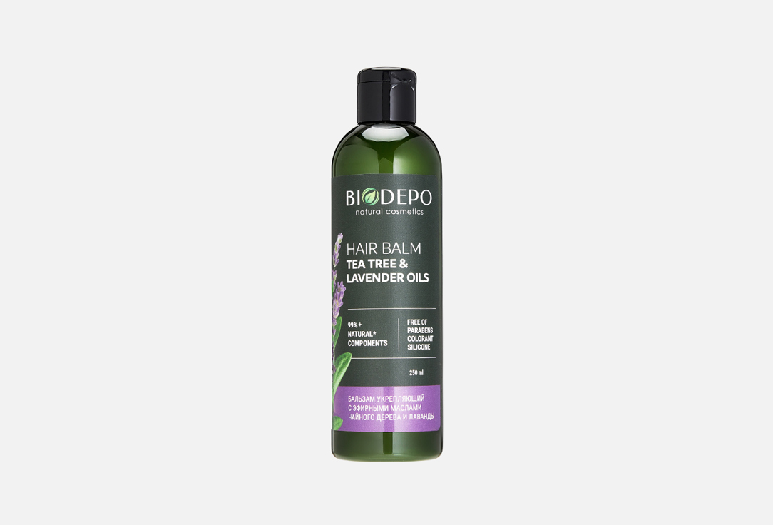 Бальзам укрепляющий для волос BIODEPO С маслами чайного дерева и лаванды 250 мл 250 мл бальзам biodepo укрепляющий для волос с маслами чайного дерева и лаванды 50 мл