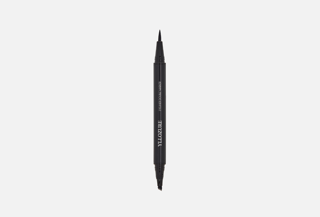 Изображение товара Двойная подводка для глаз Yllozure Double eyeliner черная жидкая стойкая 2 г