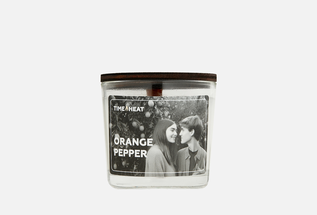 

Ароматическая свеча TIME HEAT, Белый, Orange pepper 80 мл