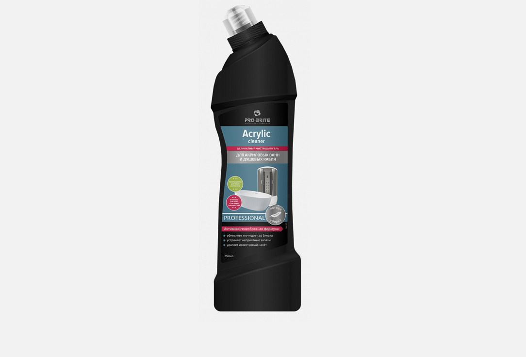 чистящее средство для акриловых ванн PRO-BRITE Acrylic cleaner 750 мл pro brite гель для сантехники dolphy 5 л