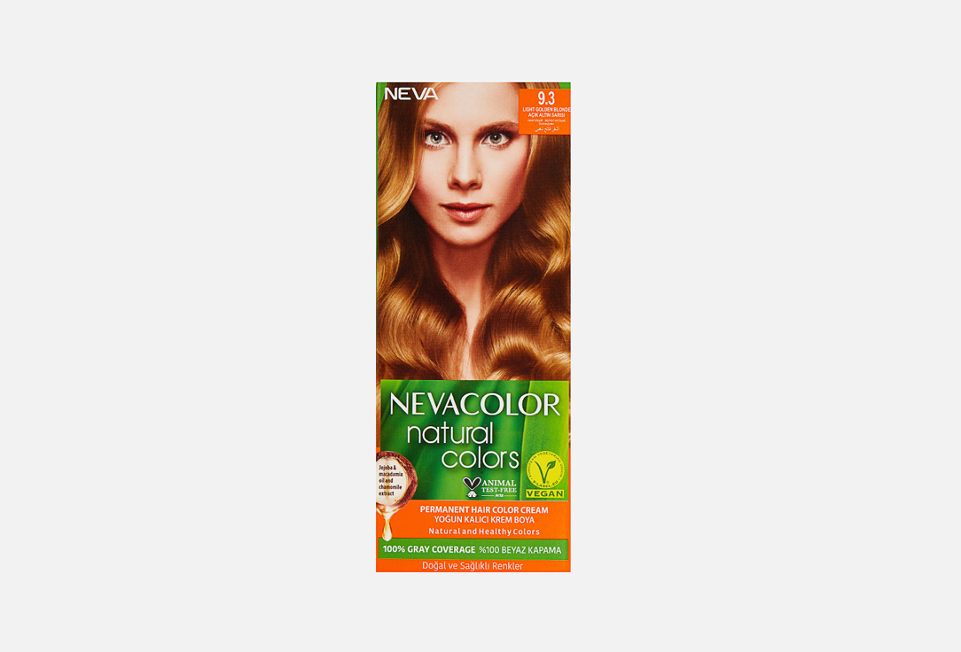 Стойкая крем-краска для волос  Neva NEVACOLOR NATURAL COLOR 9.3, Светлый золотистый блондин