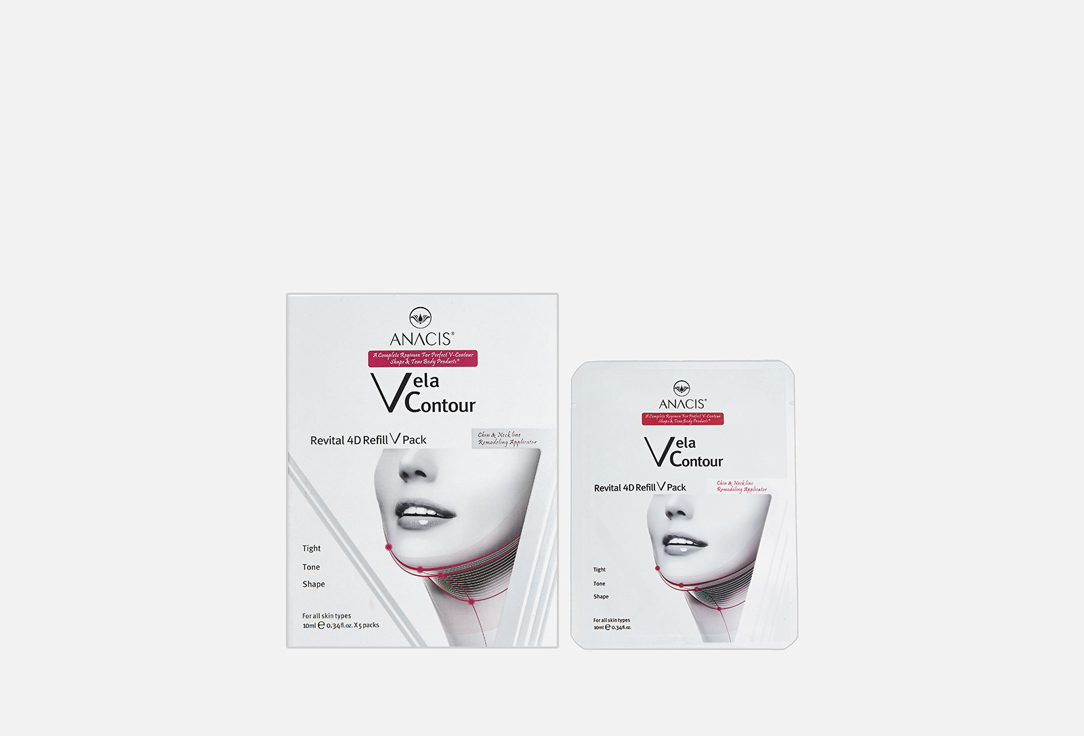 

Маска для контура лица ANACIS, Vela Contour 4D Refill V Pack 10 мл