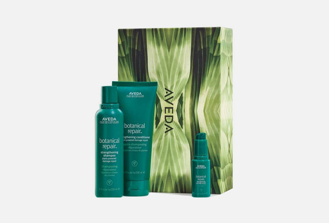 укрепляющая ночная сыворотка для волос aveda botanical repair strengthening overnight serum 100 мл Набор для волос AVEDA Botanical Repair & Protect 3 шт