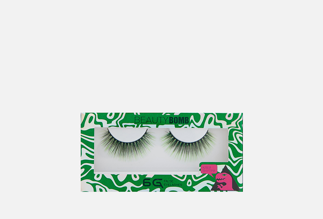 Накладные ресницы с клеем BEAUTY BOMB False eyelashes with glue 6g 1 шт цена и фото