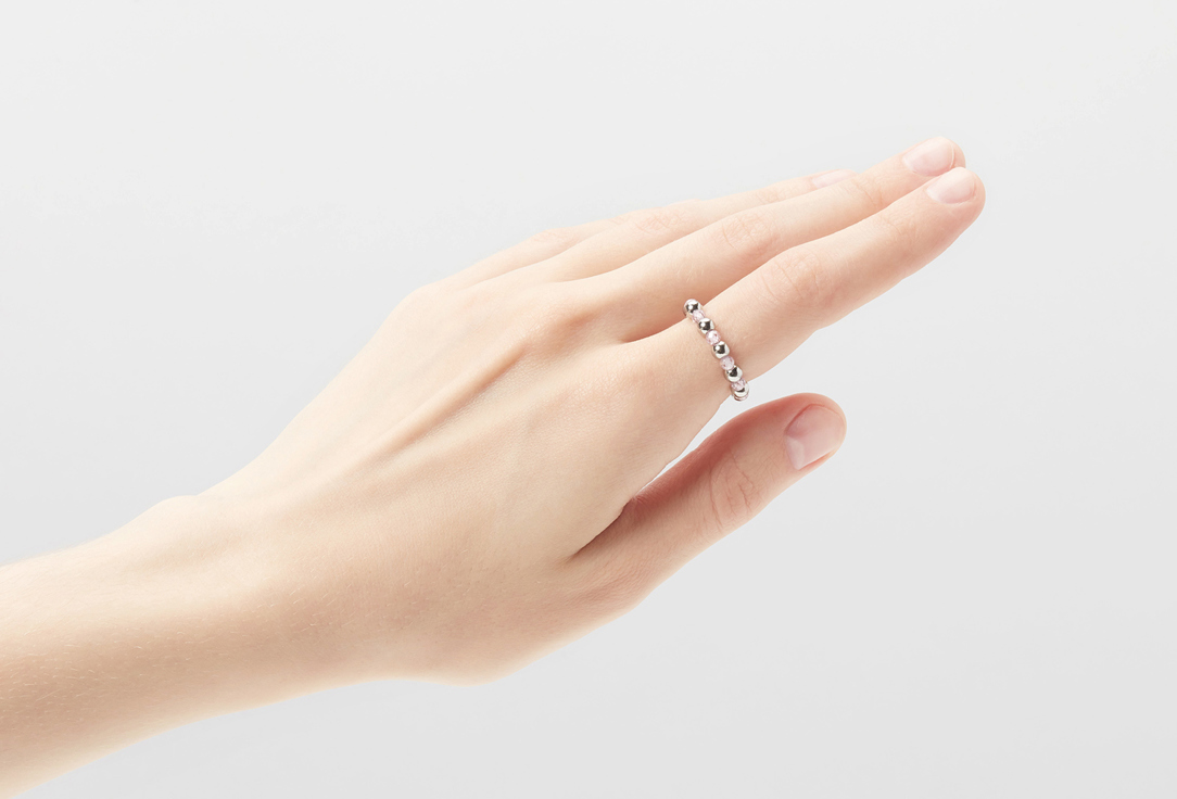 

Кольцо нежно-розовое MARENGO, Из фианитов и стали 16-17 мл