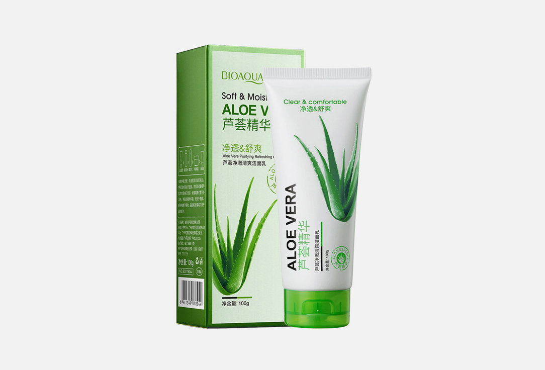 Пенка для очищения и увлажнения лица BIOAQUA Aloe vera extract