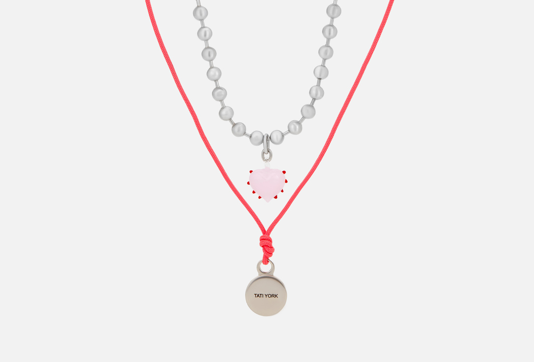 ожерелье TATI YORK Double pleasure pink 2 шт ожерелье tati york iron heart 2 0