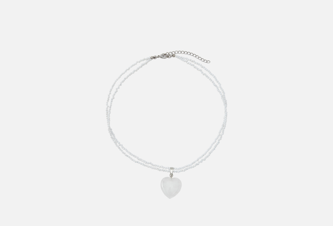 Изображение товара Чокер Jewel4u две нитки белый хрусталь сердце и крестик 35 см + 5 см удлинитель