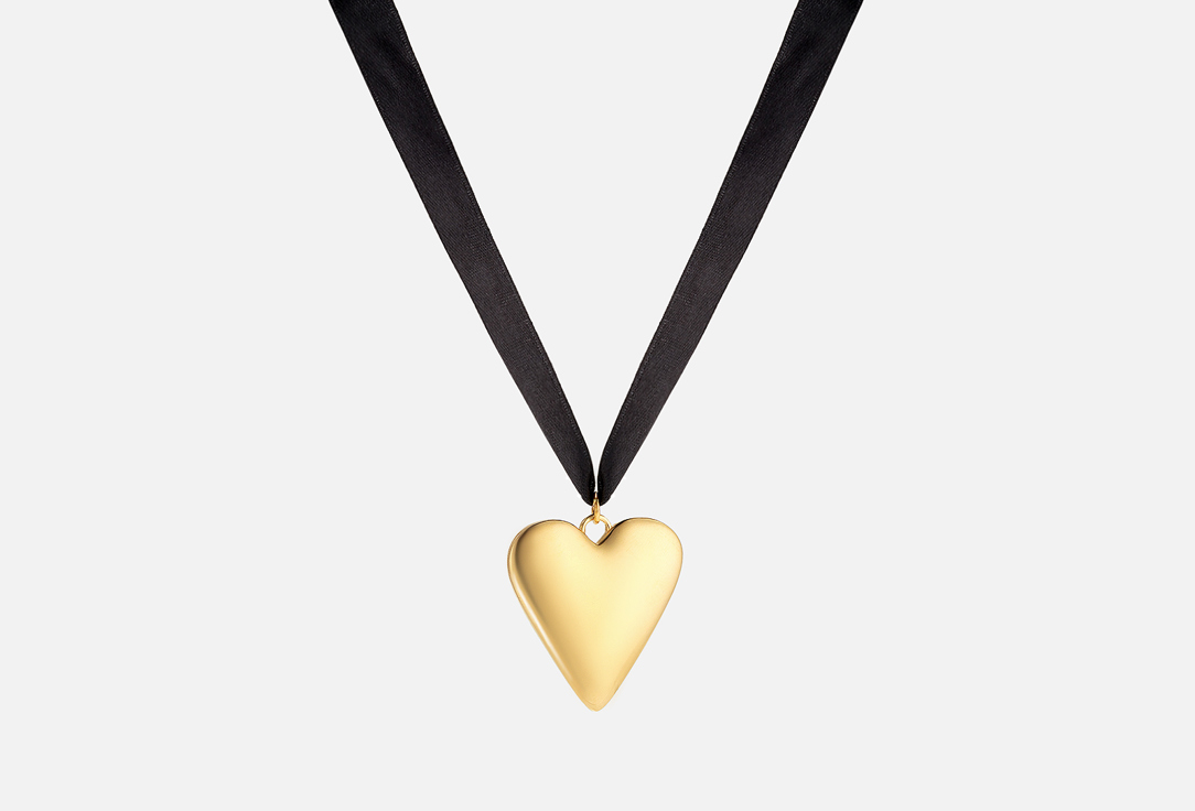 Чокер JEWEL4U Золотое сердце на ленте 1 шт чокер jewel4u из шнурка с подвеской сердце fh g 1 шт