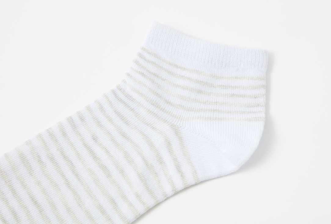 Носки укороченные R&S светло-серые Светло-серый/Белый