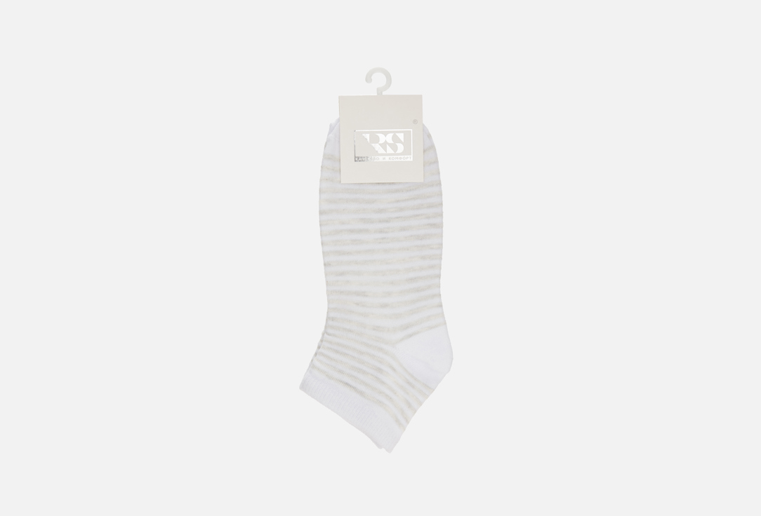 Носки укороченные R&S светло-серые Светло-серый/Белый