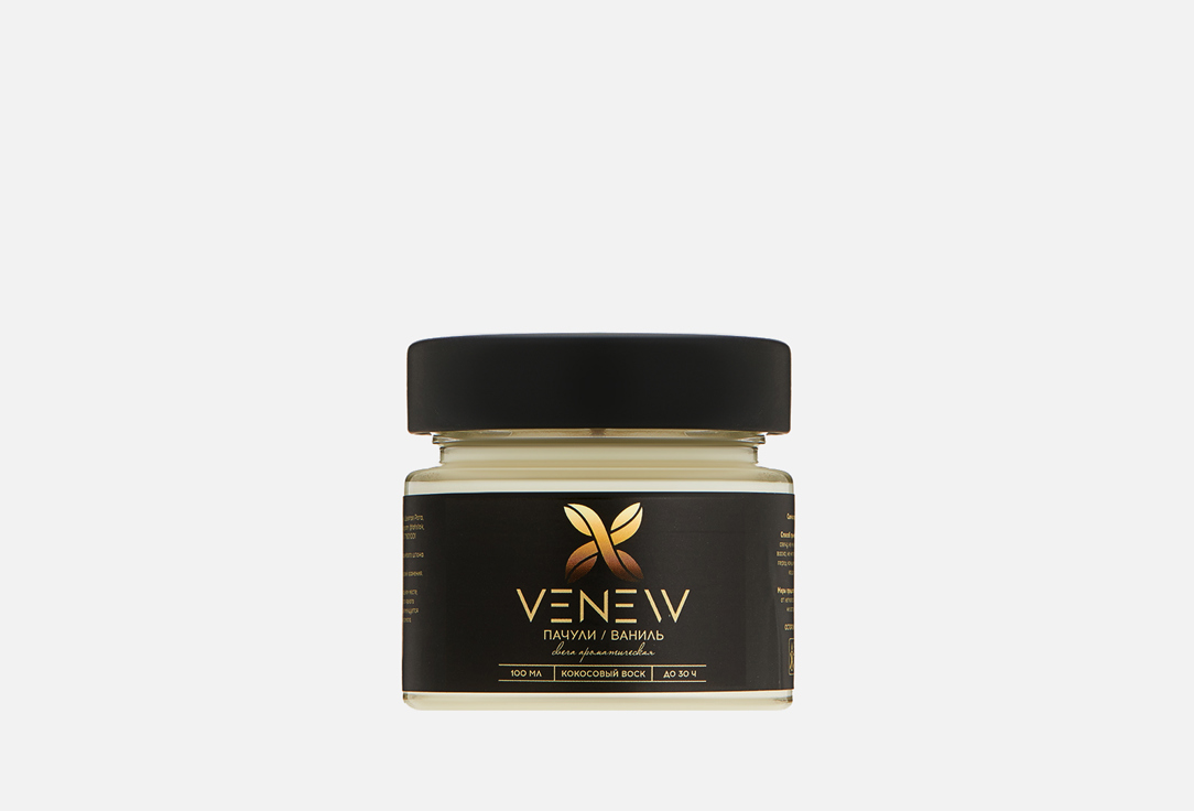 Свеча ароматическая VENEW Patchouli & vanilla 100 мл