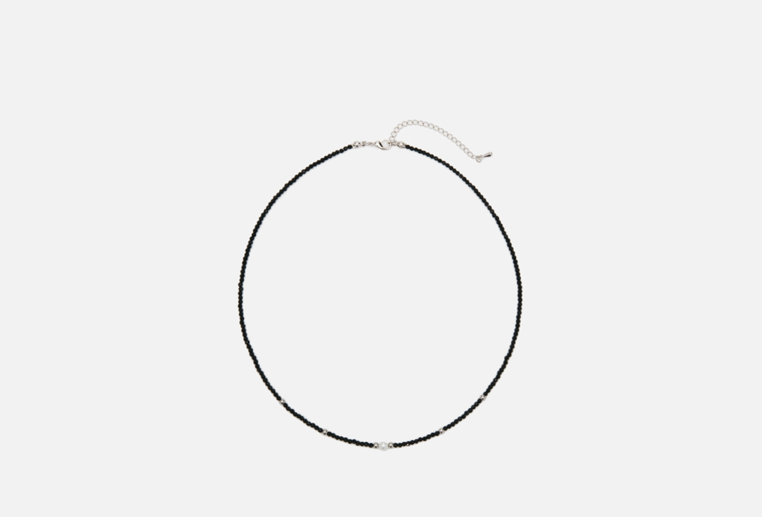 Изображение товара Колье LOVE Циркон с жемчужной вставкой Черное