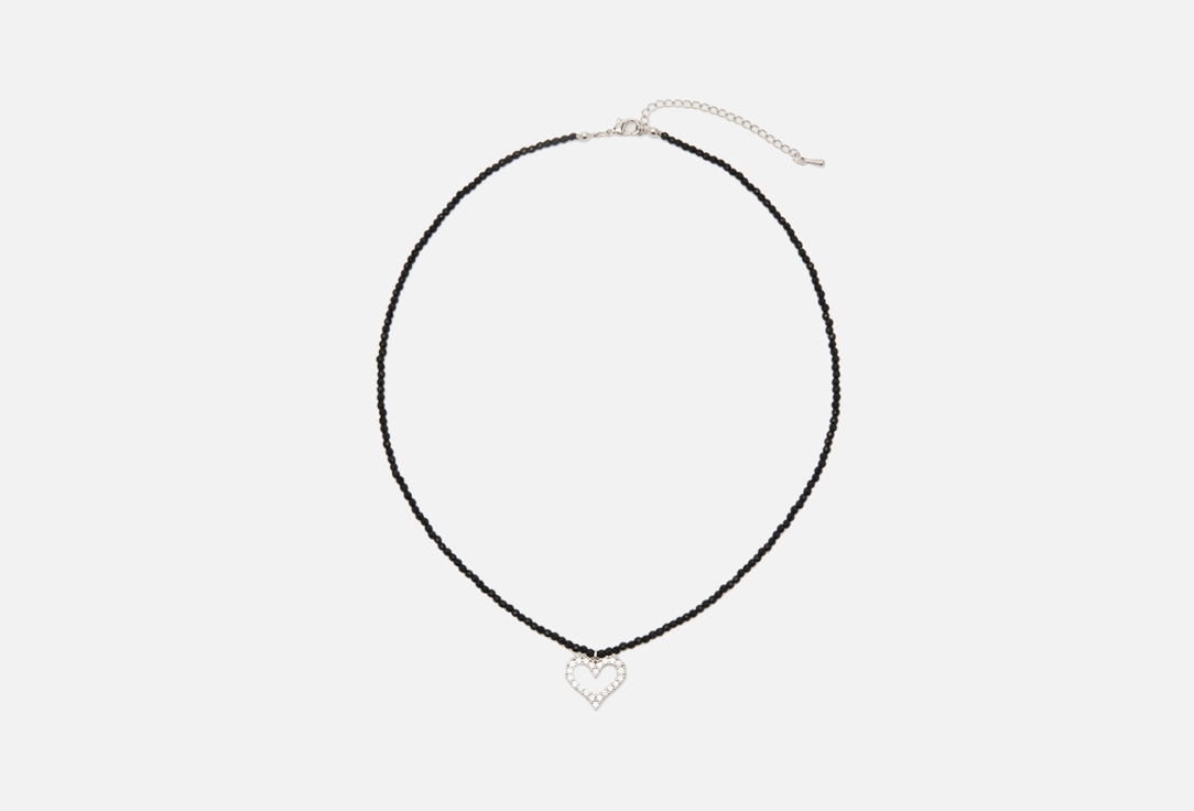 Изображение товара Колье LOVE Циркон с сердцем Черное
