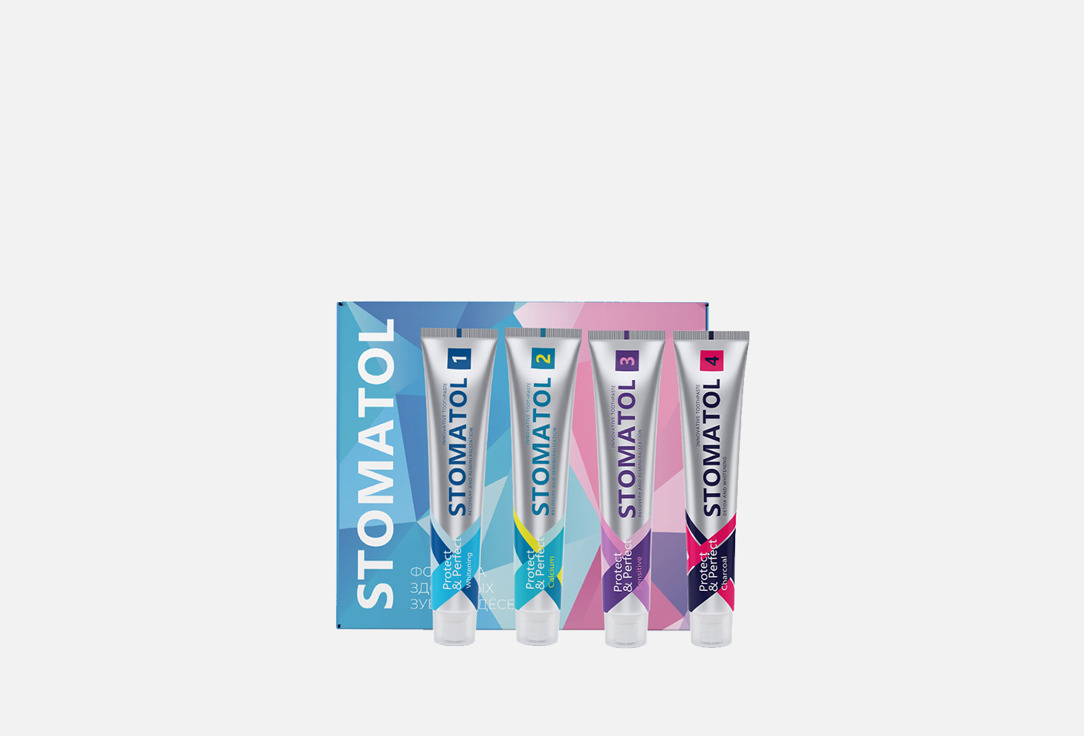 набор STOMATOL Innovative toothpaste 1 шт набор зубных паст семейный с kids персик