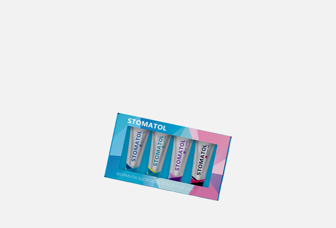 набор STOMATOL Innovative toothpaste 4 шт набор зубных паст с экстрактом папайи rochjana 30гр с экстрактом гуавы rochjana 30гр
