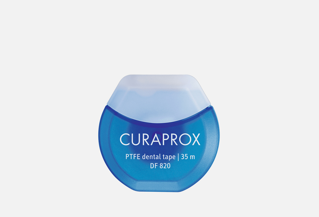Нить межзубная CURAPROX DF820 1 шт зубная нить curaprox ptfe floss tape df820 с хлоргексидином 35 м