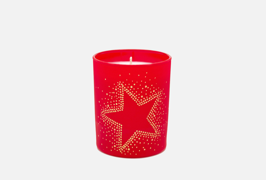 Свеча LOVE TEA ART Рождественская ель, красная, звезда 190 г ароматическая свеча рождественская ель свеча 420г