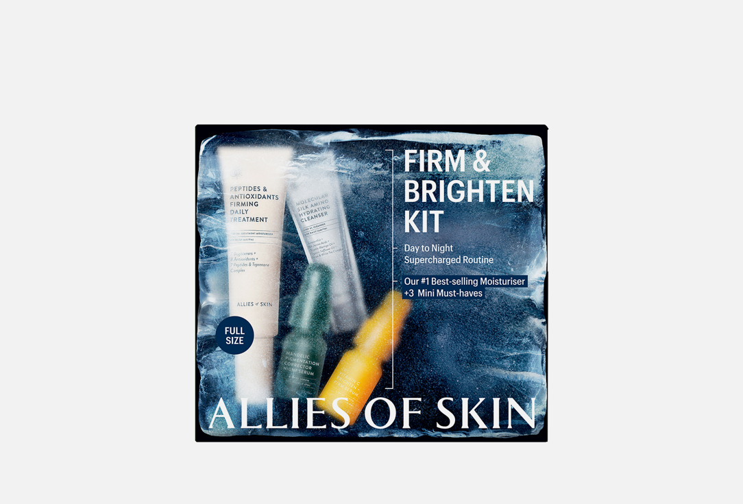 Набор для ухода за кожей лица ALLIES OF SKIN Firm & Bright Kit 3 шт бальзам для губ allies of skin peptide