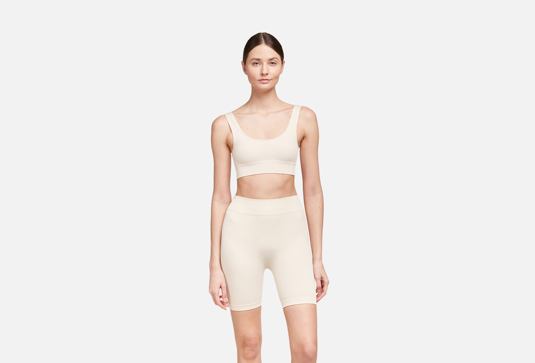 Siawear Топ Rib Scoop Neck Кремово-розовый р.M/L