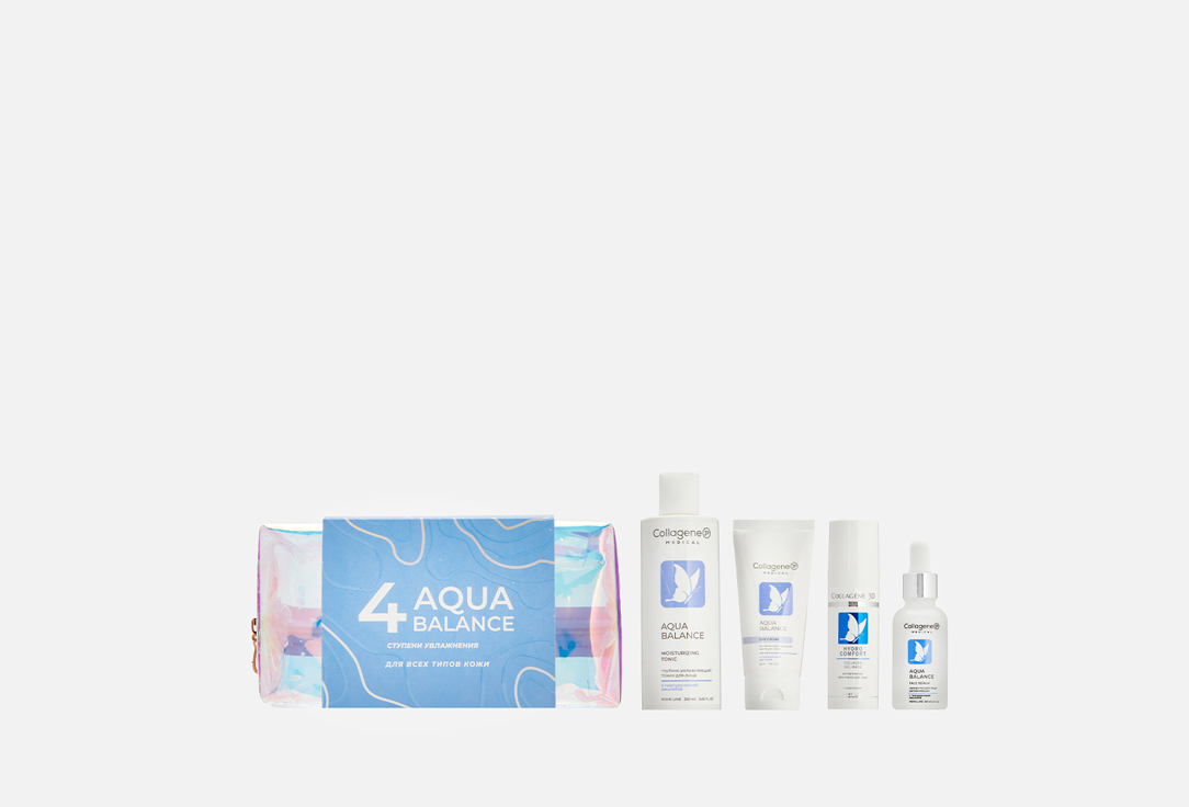Набор увлажняющих средств по уходу за кожей лица Medical Collagene 3D Aqua balance collection 
