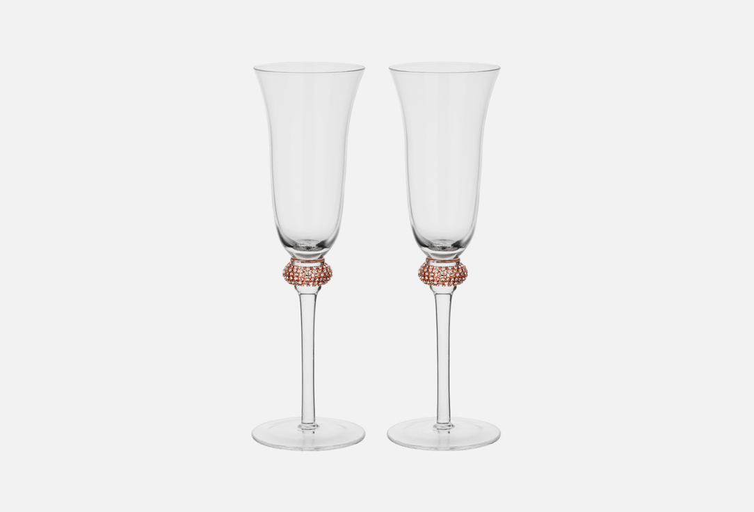 Набор бокалов для шампанского BY A set of glasses 2 шт набор из 2 бокалов флейт для шампанского sorbet 225 мл зелёный