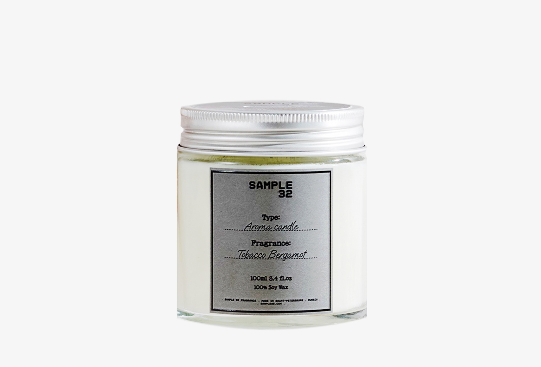 Ароматическая свеча SAMPLE 32 Tobacco Bergamot 100 мл аромасвеча sample 32 irish white 500 мл