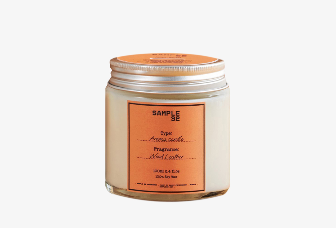 Ароматическая свеча SAMPLE 32 Wood Leather 100 мл аромасвеча sample 32 summertime in paris 500 мл