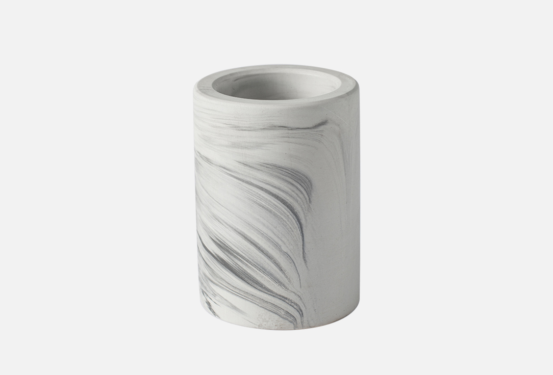 круглый Стакан ROKKYHOME Gray marble 500 мл салфетница rokkyhome серый мрамор 1 шт
