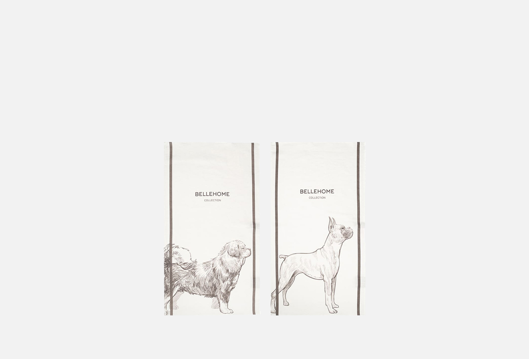 Комплект столовых полотенец BELLEHOME Dog breeds (set) 1 шт комплект из 4 столовых полотенец yami комплект из 4 бежевый