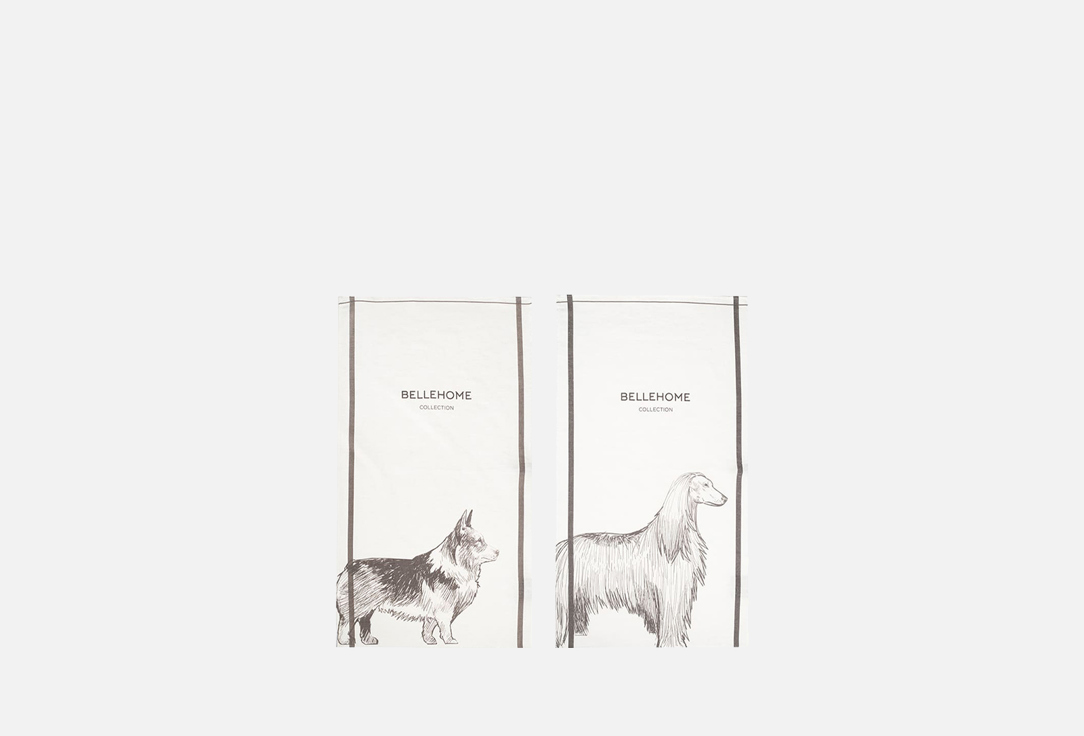 

Комплект столовых полотенец BELLEHOME, Принт, Dog breeds (set 2) 40х70 2 шт