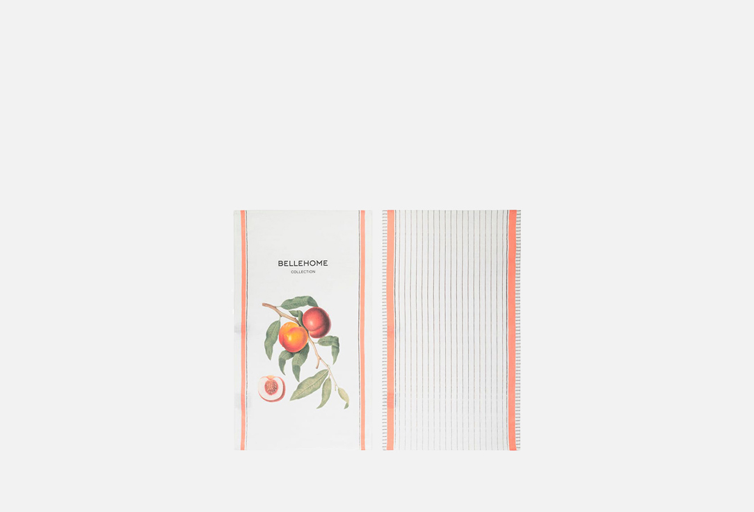 Изображение товара Набор столовых полотенец BELLEHOME Персик 40х70 см для кухни из льна и хлопка