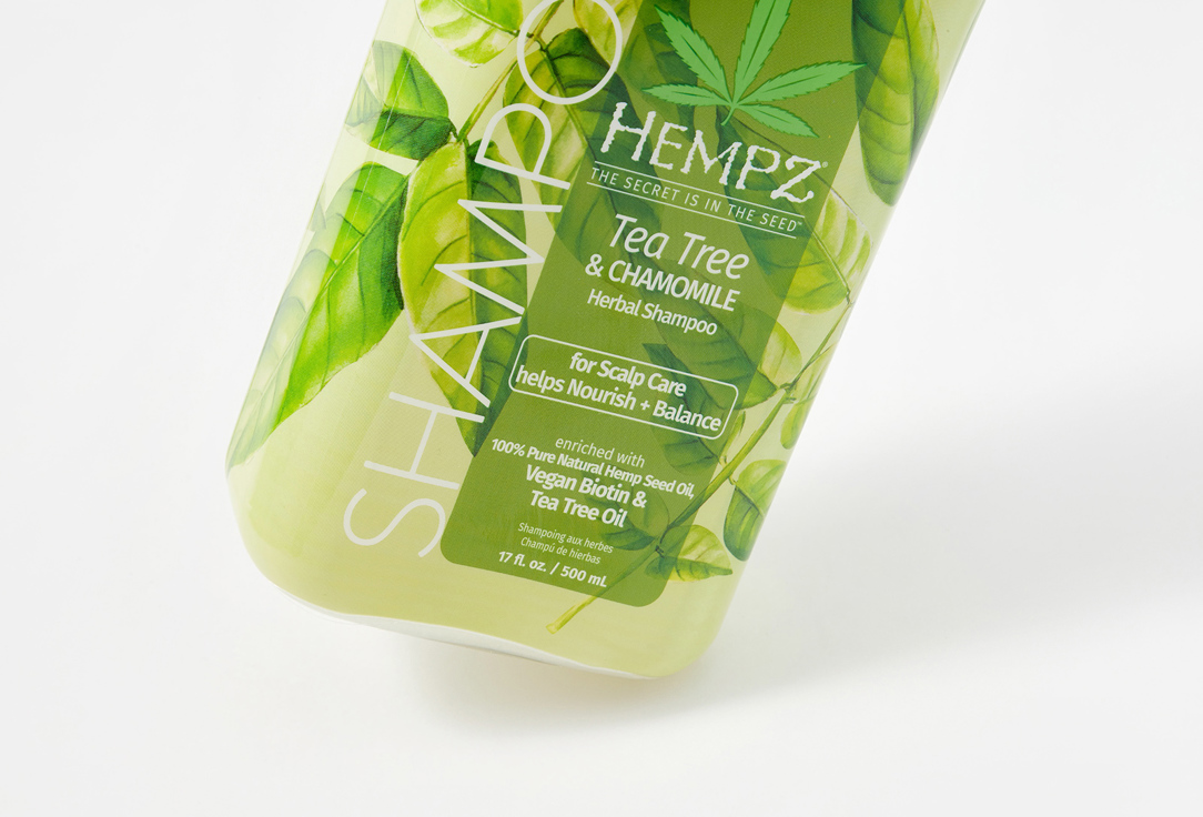 Шампунь для здоровья волос HEMPZ Tea Tree & Chamomile Herbal 