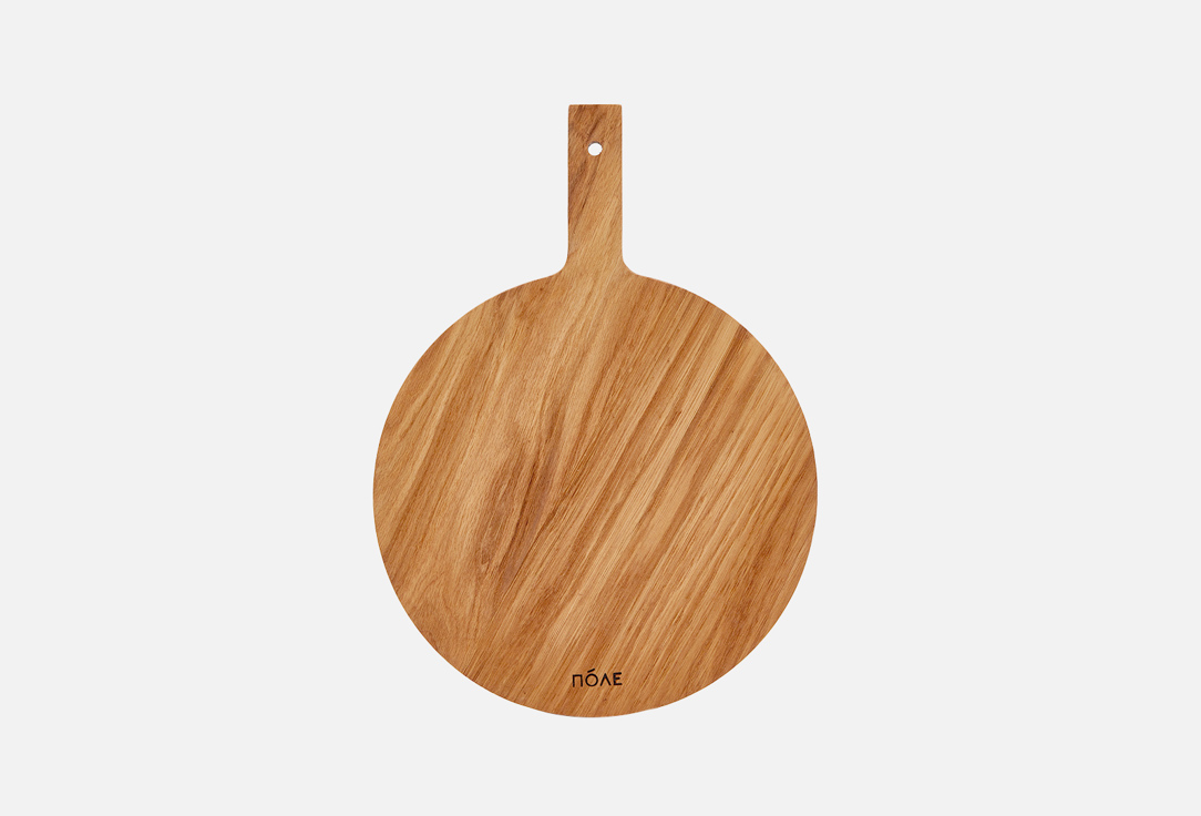 Изображение товара Доска разделочная круглая с ручкой ПОЛЕ Round oak cutting board
