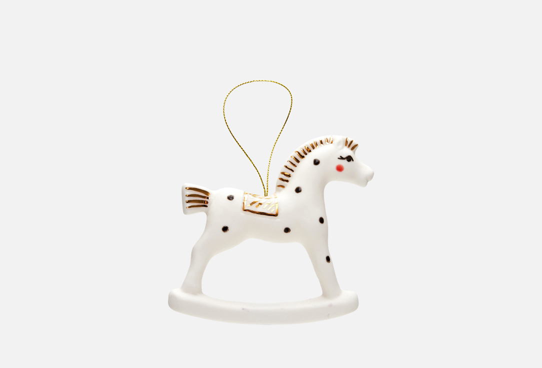 

Елочная игрушка MIRACLEPOT, Белый, Лошадка цвет белый 1 шт