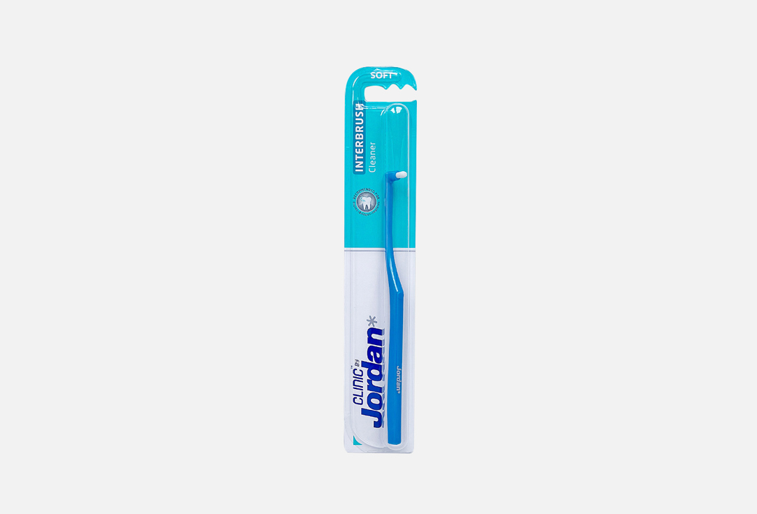 Зубная щетка монопучковая, мягкая, синяя JORDAN Interbrush Cleaner 1 шт