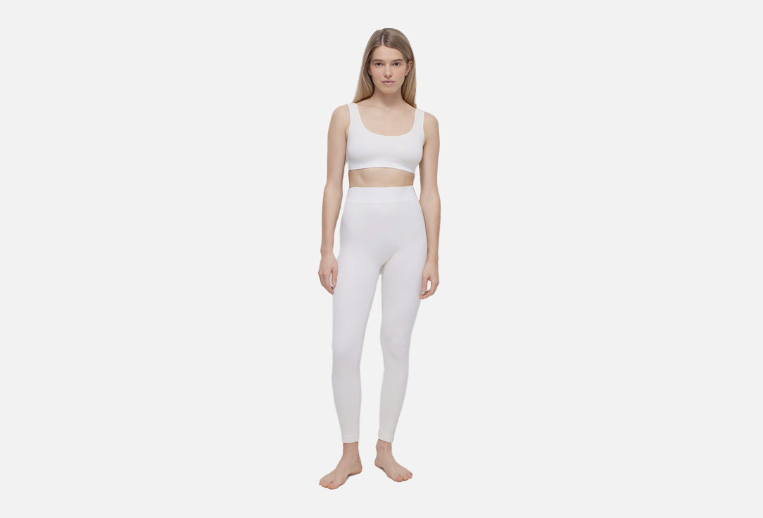 Легинсы с высокой посадкой BELLE YOU Ribbed Cotton пломбир M-L мл