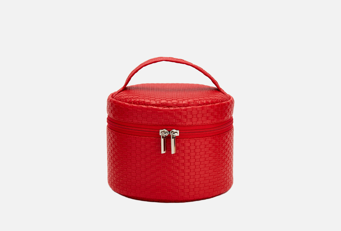 Изображение товара Женская круглой косметичка GERLINKA красная для путешествий и дома