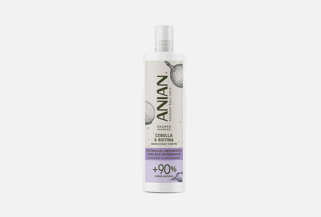 Антиоксидантный шампунь для укрепления и стимулирования роста волос ANIAN Shampoo esp onion 400 мл