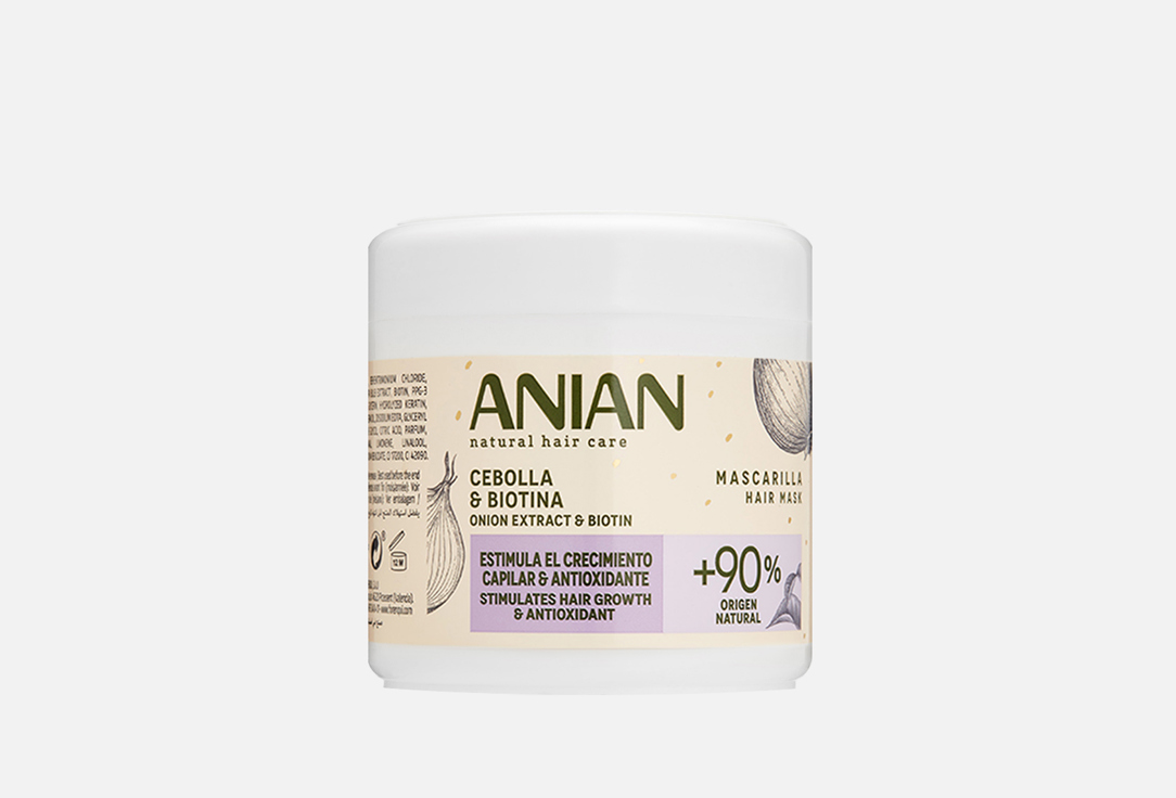Питательная маска для укрепления и стимулирования роста волос ANIAN Hair mask esp onion 