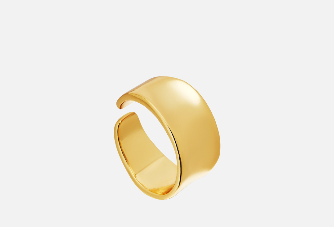 Кольцо с мятой текстурой coshi золотистый 