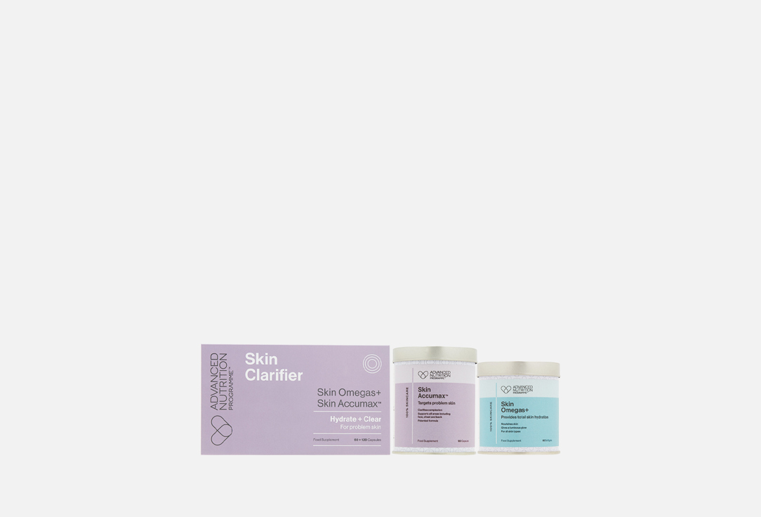 БАД для красоты кожи Advanced Nutrition Programme Skin Clarifier, дииндолилметан, Омега 3 в капсулах 