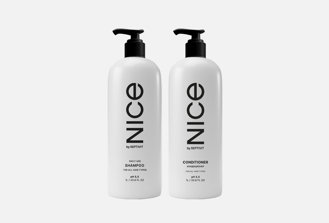 Изображение товара Набор шампунь и кондиционер для всех типов волос NICE by Septivit 2000 мл