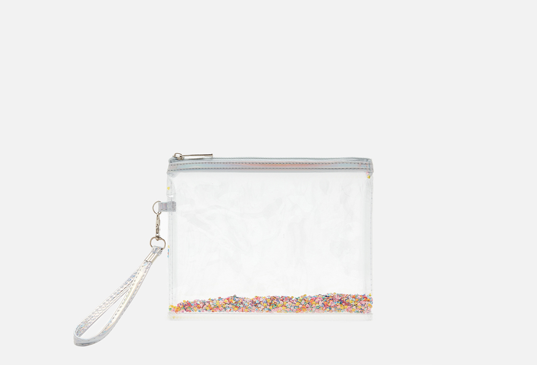 

Косметичка на молнии LUKKY, Прозрачный, Пайетки-кристаллики 1 шт