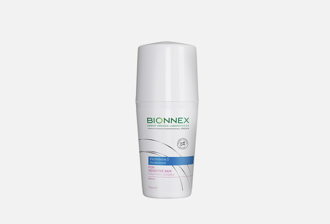 Минеральный дезодорант для тела BIONNEX DEOMINERAL ROLL ON FOR SENSITIVE SKIN 75 мл деликатный дезодорант спрей sendo concept deo spray for sensitive skin 100 мл