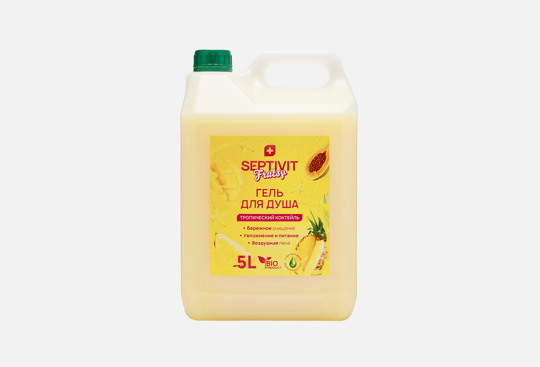 Изображение товара Гель для душа SEPTIVIT Тропический коктейль 5 л гипоаллергенный, увлажняющий, ароматный