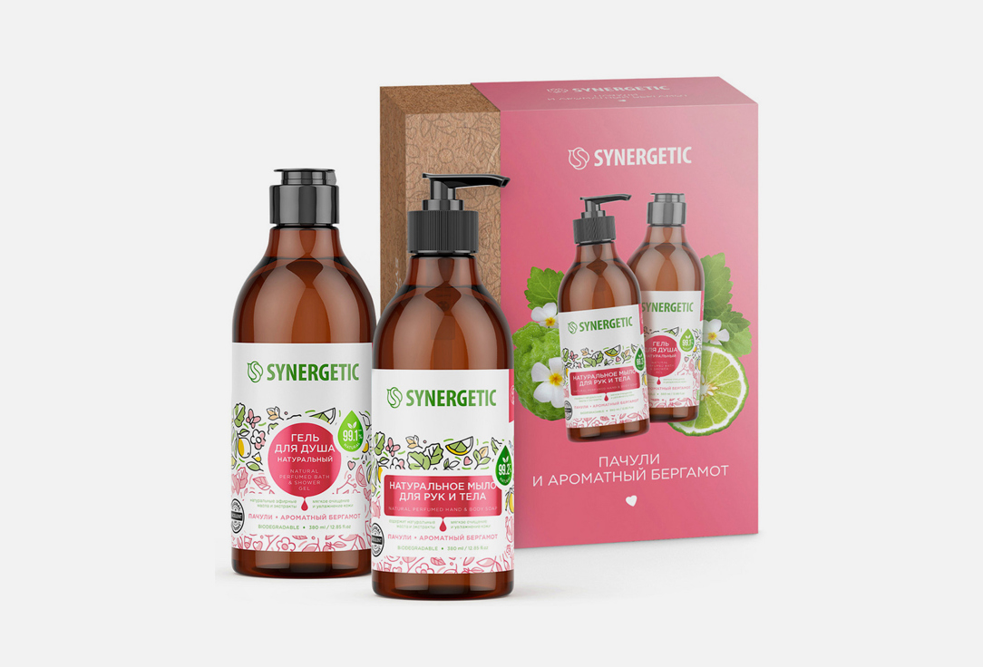 

Подарочный набор уход для тела SYNERGETIC, Пачули и ароматный бергамот 1 шт