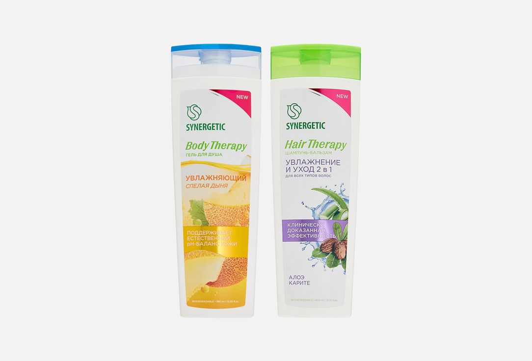 

Набор шампунь + гель для душа SYNERGETIC, Увлажнение и уход 2 шт